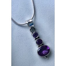 312 Collier améthyste, argent sterling 